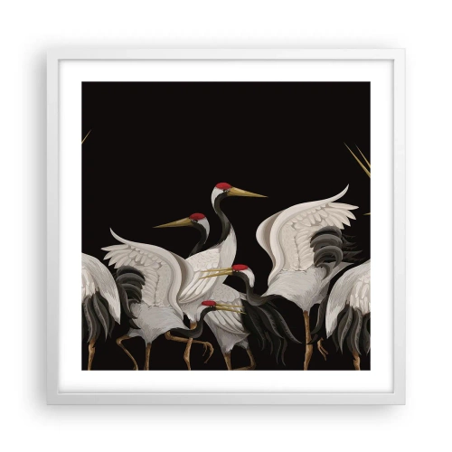 Plakát v bílém rámu - Ptačí záležitosti - 50x50 cm