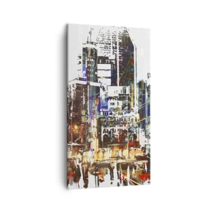 Obraz na plátně - Třpytivé město - 45x80 cm