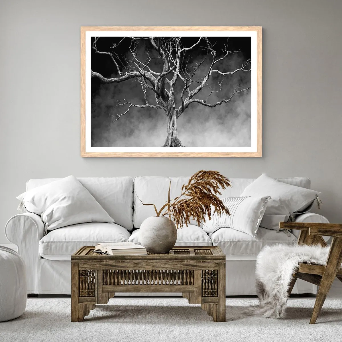 Plakát v rámu světlý dub - Původní a svaté - 100x70 cm