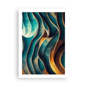 Plakát - Meandry modré - 50x70 cm