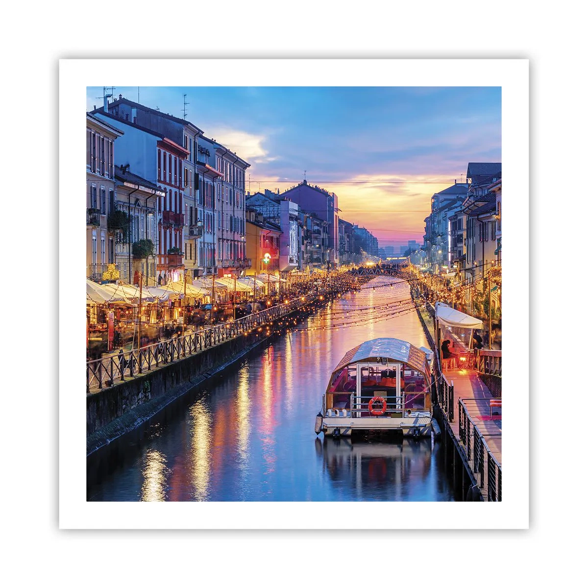 Plakát - Večer plný světla a zábavy - 60x60 cm