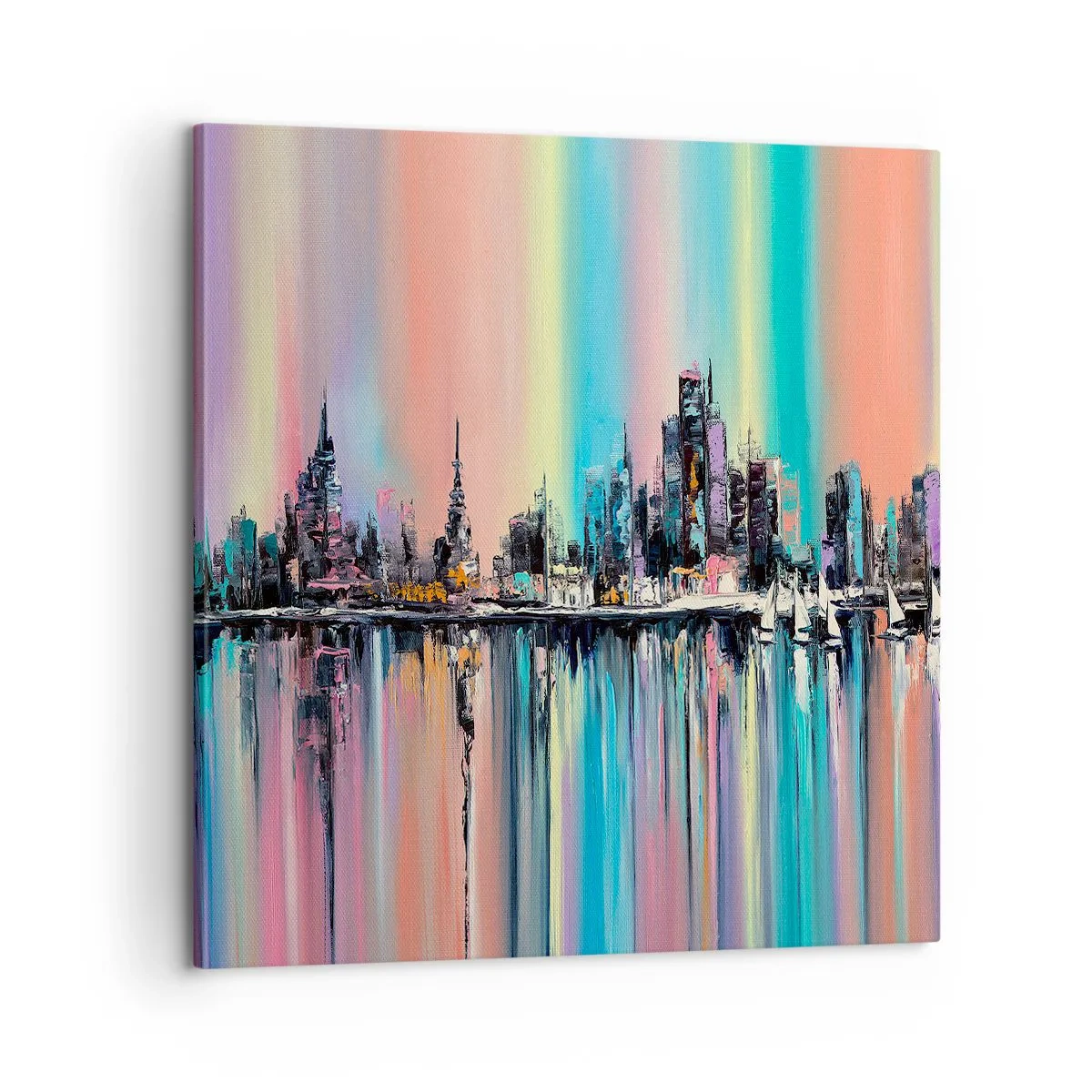 Obraz na plátně - Noční proud světla - 60x60 cm