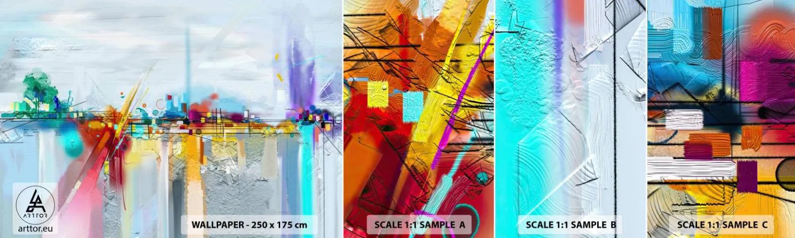 Vzor Fototapety Samolepicí Deluxe Sticker - Most radosti nad řekou života - Abstrakce, Kus, Surrealismus - 100x30 cm