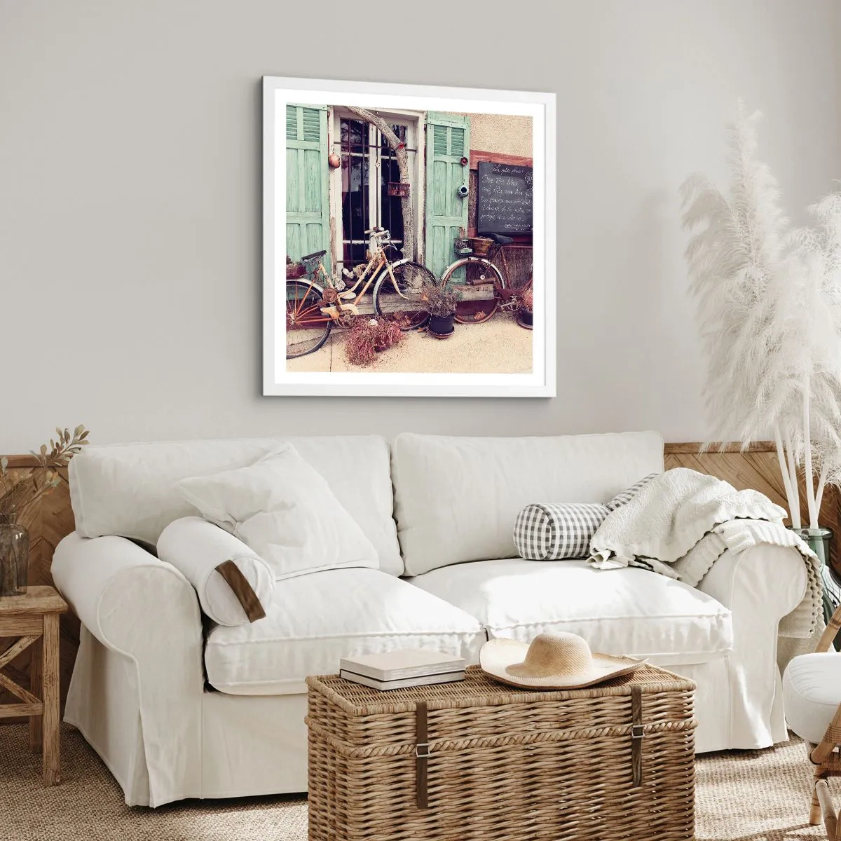 Plakát v bílém rámu - Ať žije provincie - 60x60 cm