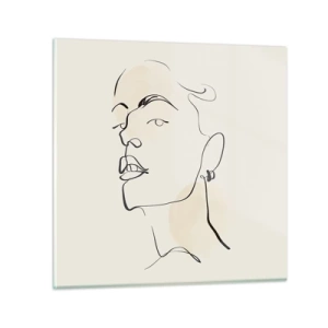 Obraz na skle - Hrdý pohled - 60x60 cm