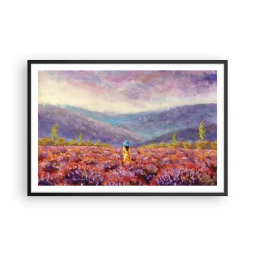 Plakát v černém rámu - V levandulovém světě - 91x61 cm