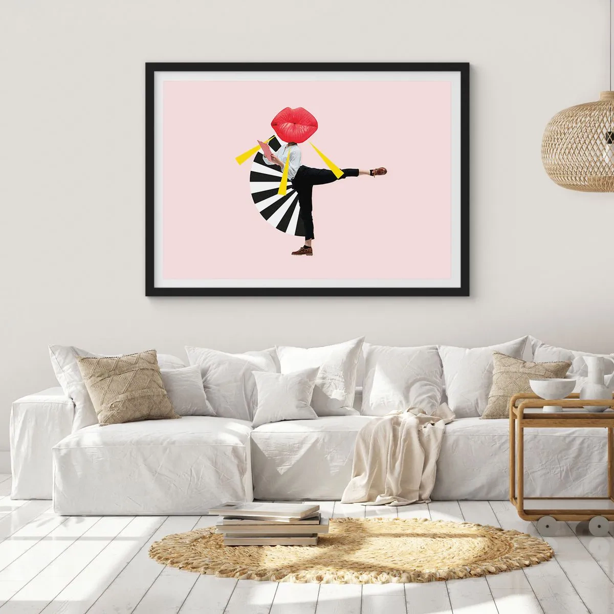 Plakát v černém rámu - Surrealistický pop-art - 91x61 cm