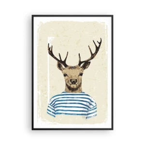 Plakát v černém rámu - Protože mám rád pruhované košile! - 70x100 cm