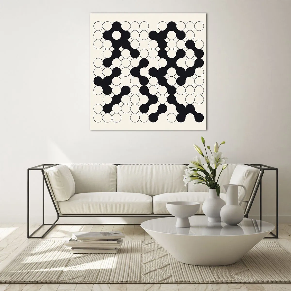 Obraz na skle - Čínská hra – variace - 50x50 cm