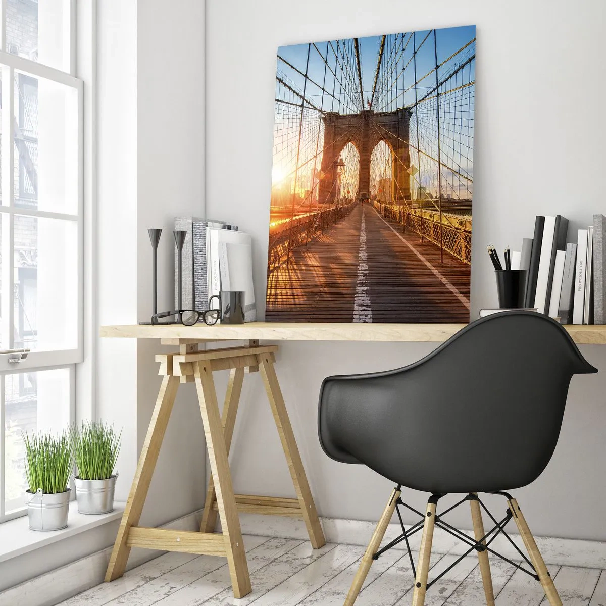 Obraz na skle - Na zlatém mostě - 50x70 cm