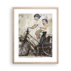 Plakát v rámu světlý dub - Pravda nebo klam? - 40x50 cm