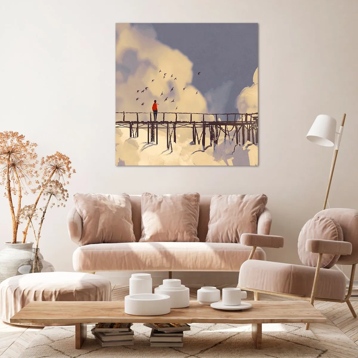 Obraz na plátně - Modrý stesk - 70x70 cm