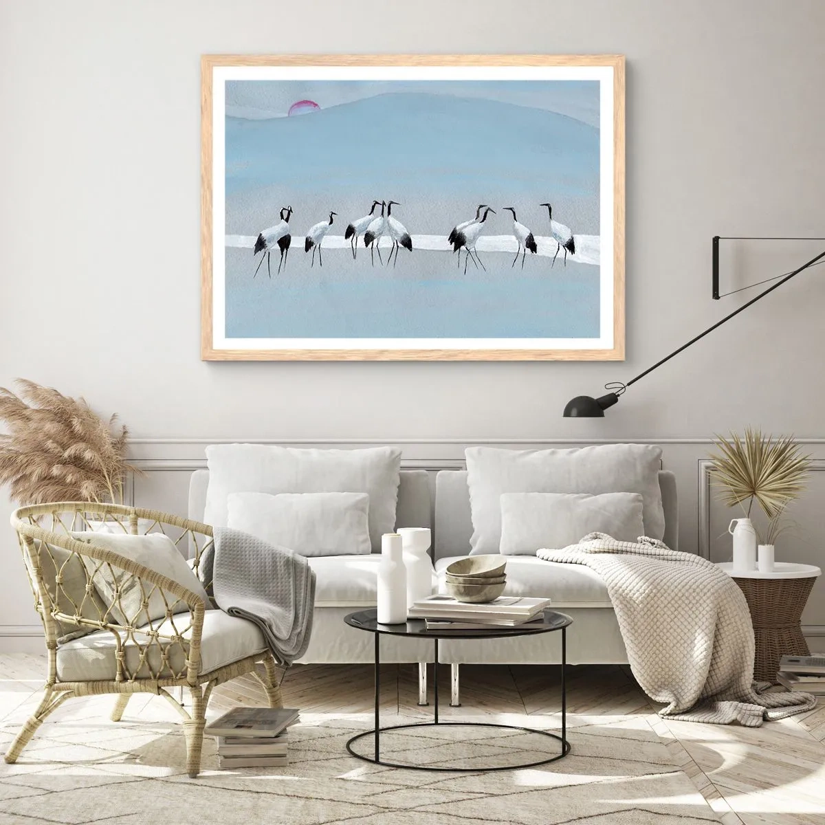 Plakát v rámu světlý dub - Po horkém dni - 100x70 cm