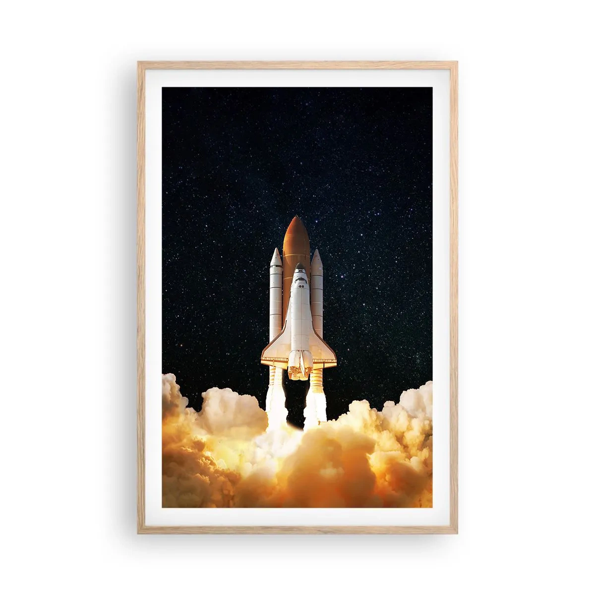 Plakát v rámu světlý dub - Ad astra! - 61x91 cm