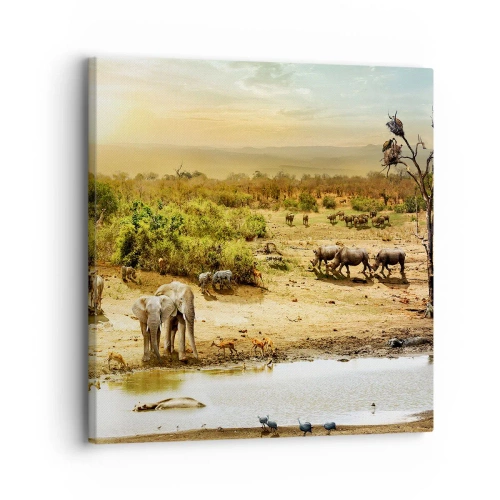 Obraz na plátně - „Z ráje opět pramenila řeka…“ - 30x30 cm