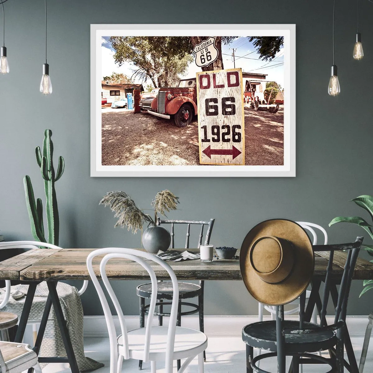 Plakát v bílém rámu - Legenda americké provincie - 100x70 cm