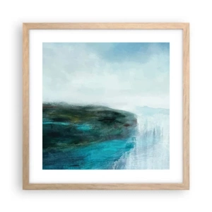 Plakát v rámu světlý dub - Námořní abstrakce - 40x40 cm