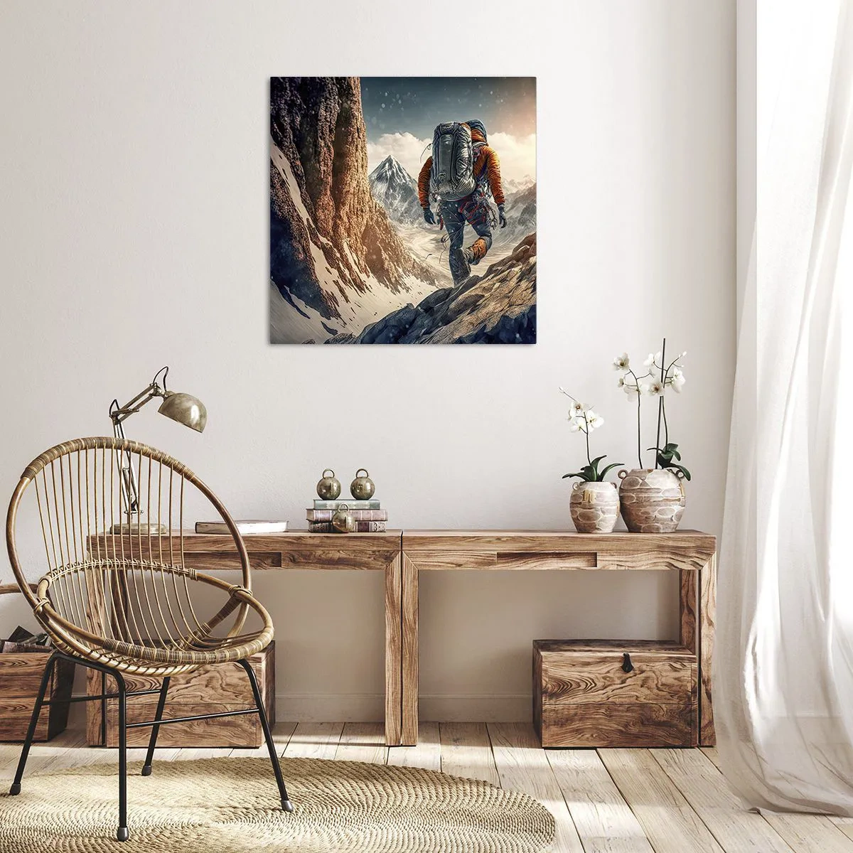 Obraz na plátně - Osamělý bojovník - 60x60 cm