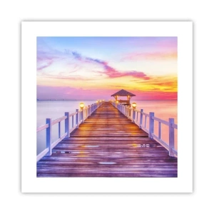 Plakát - Liliově-zlaté ticho večera - 40x40 cm