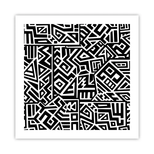 Plakát - Předkolumbovská kompozice - 50x50 cm