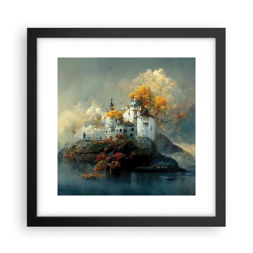 Plakát v černém rámu - Začátek romantického příběhu - 30x30 cm