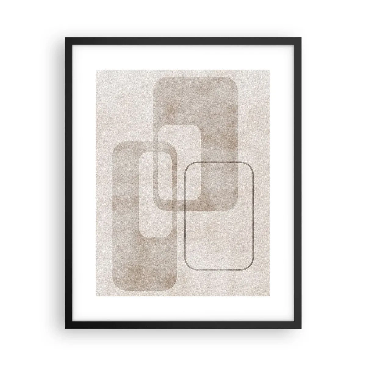 Plakát v černém rámu - Geometrická fuga - 40x50 cm