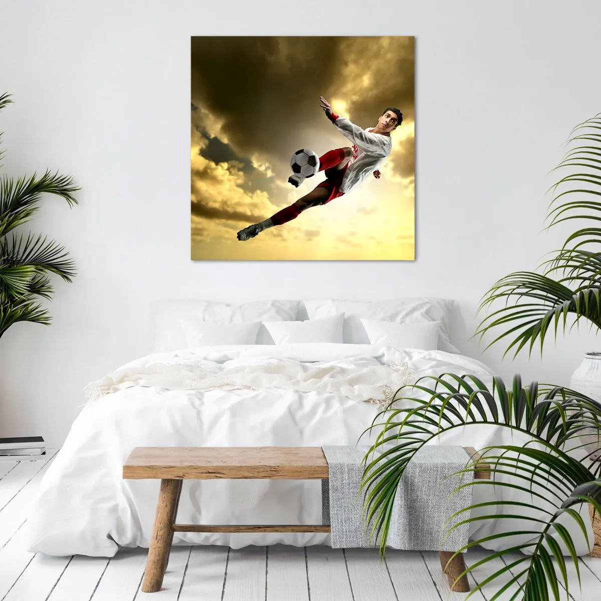 Obraz na plátně - Fotbalové nebe - 60x60 cm