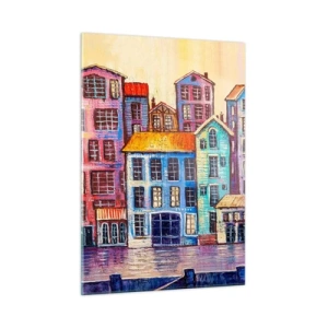 Obraz na skle - Město jako z pohádky - 50x70 cm