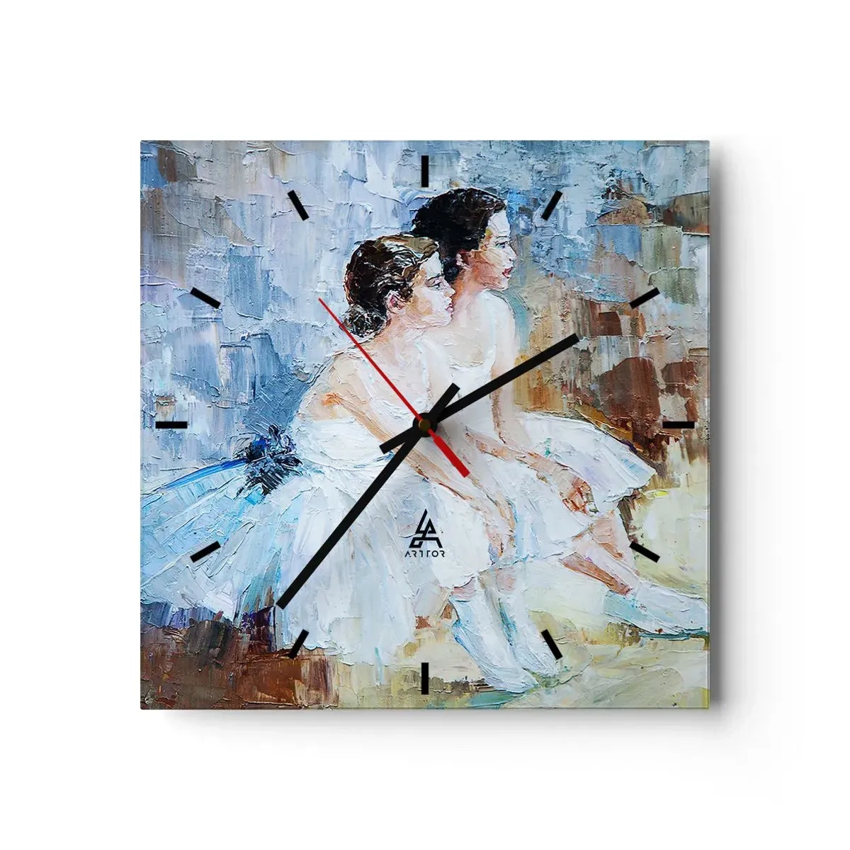 Nástěnné hodiny - Odpočinek mladých labutí - 30x30 cm