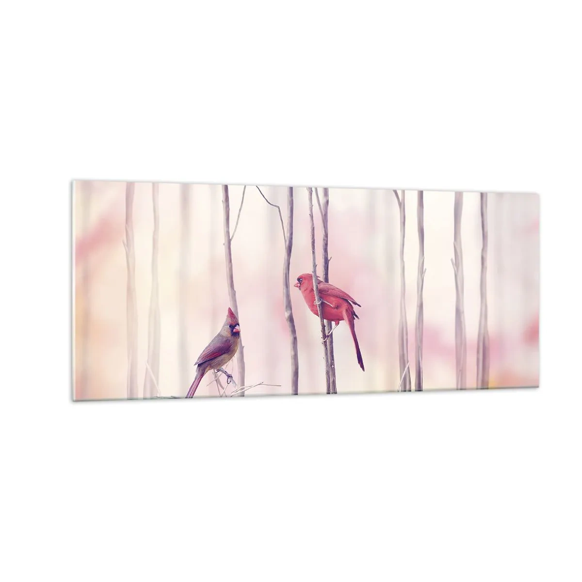 Obraz na skle - Příběh růžového lesa - 100x40 cm