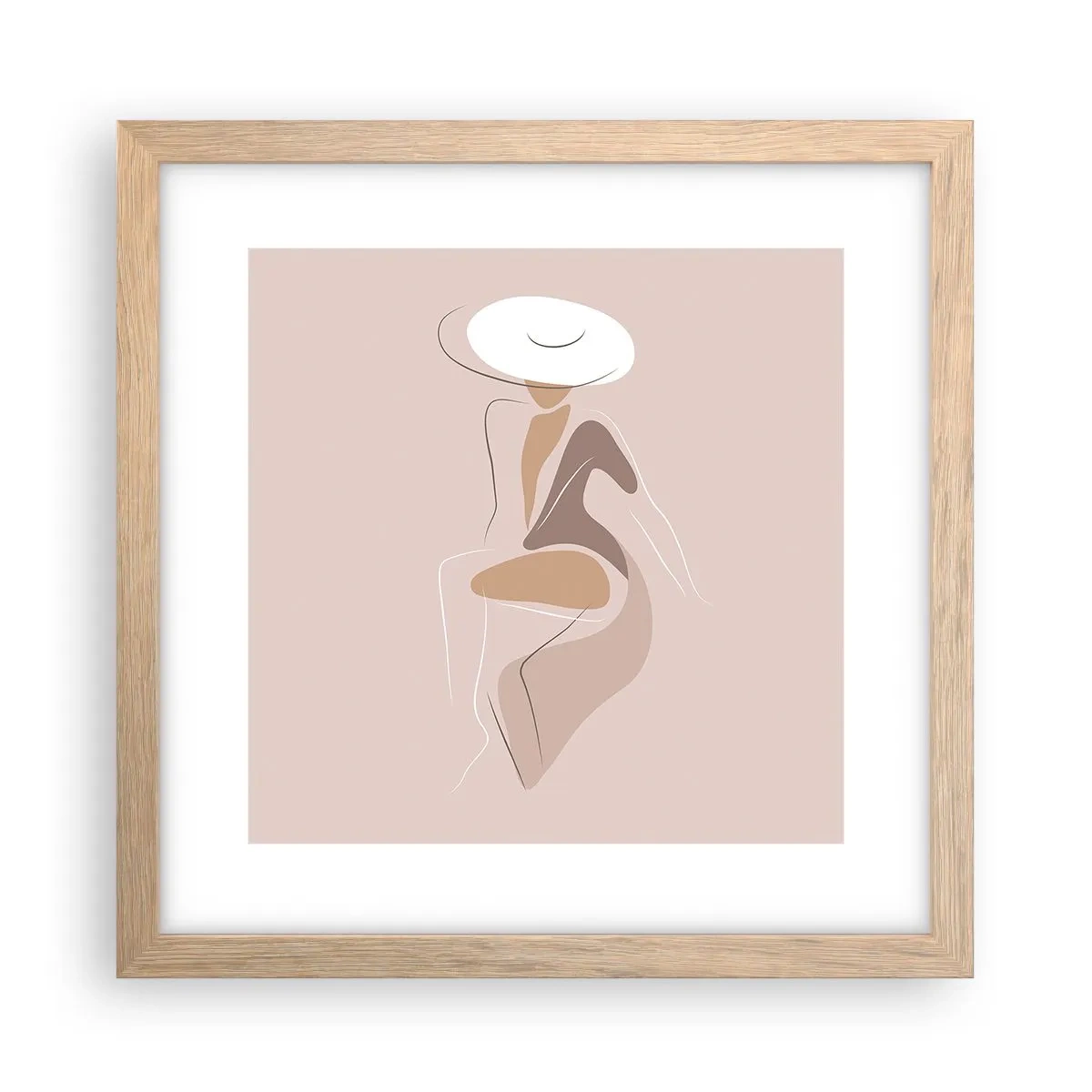 Plakát v rámu světlý dub - Jak vypadá pravá dáma? - 30x30 cm
