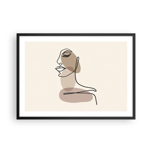 Plakát v černém rámu - Určitá linie krásy - 70x50 cm