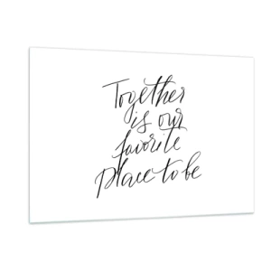 Obraz na skle - Cítíte to také? - 120x80 cm