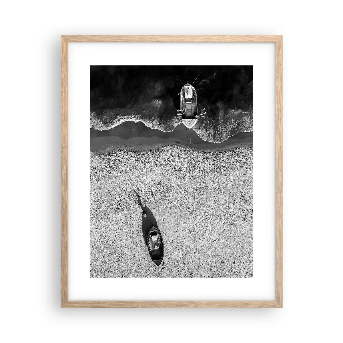 Plakát v rámu světlý dub - Ještě na břehu… - 40x50 cm