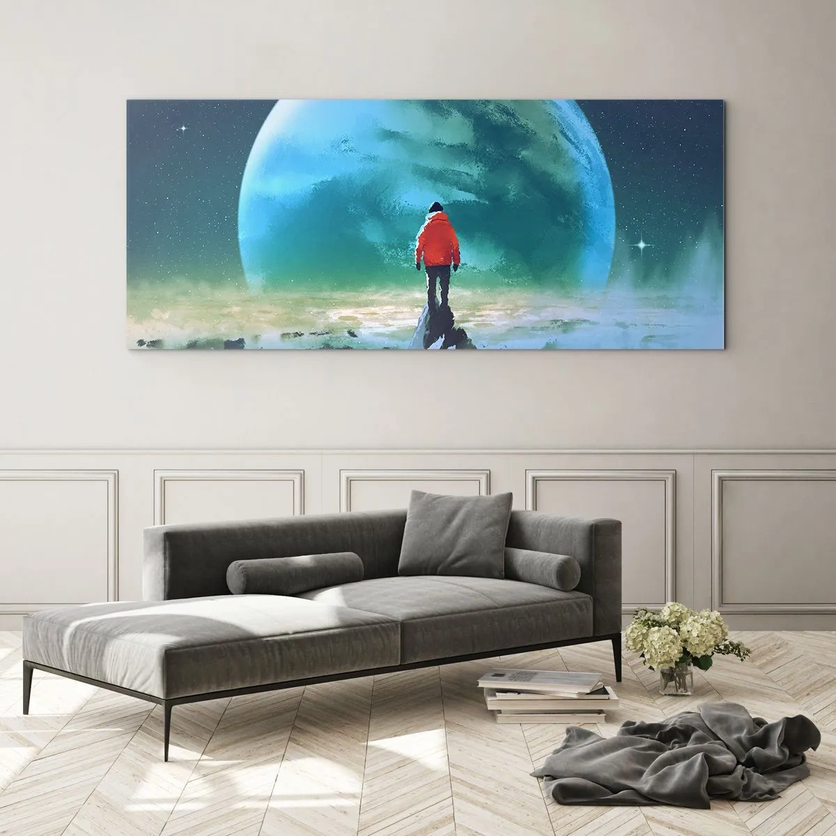 Obraz na skle - Objevitel nové zemi - 100x40 cm