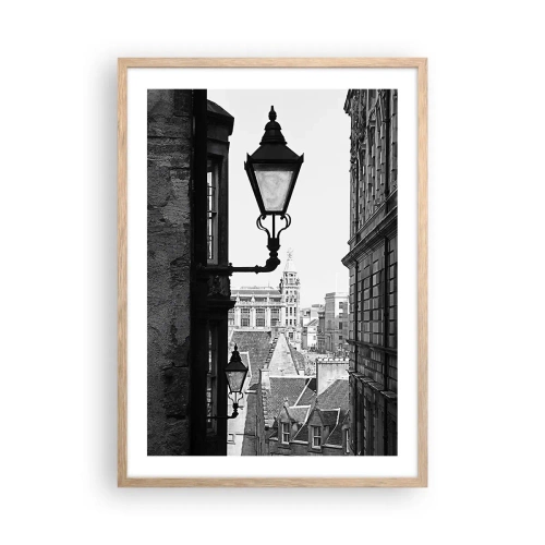 Plakát v rámu světlý dub - Edinburský příběh - 50x70 cm
