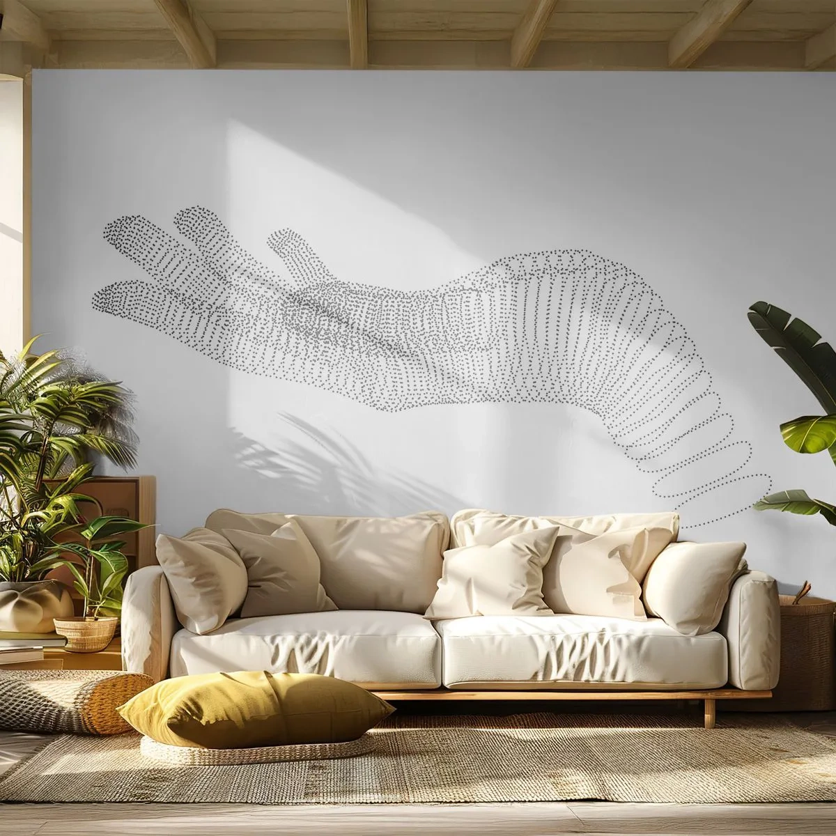 Fototapeta Premium Sand - Pružná ruka - Abstrakce, Grafika, Ruka - 100x70 cm