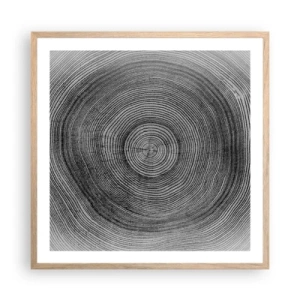 Plakát v rámu světlý dub - Znamení doby - 60x60 cm