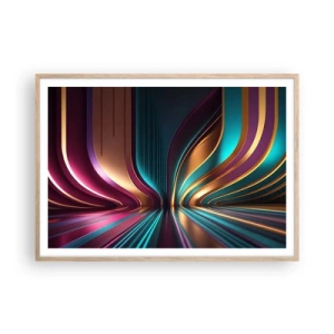 Plakát v rámu světlý dub - Architektura světla - 100x70 cm