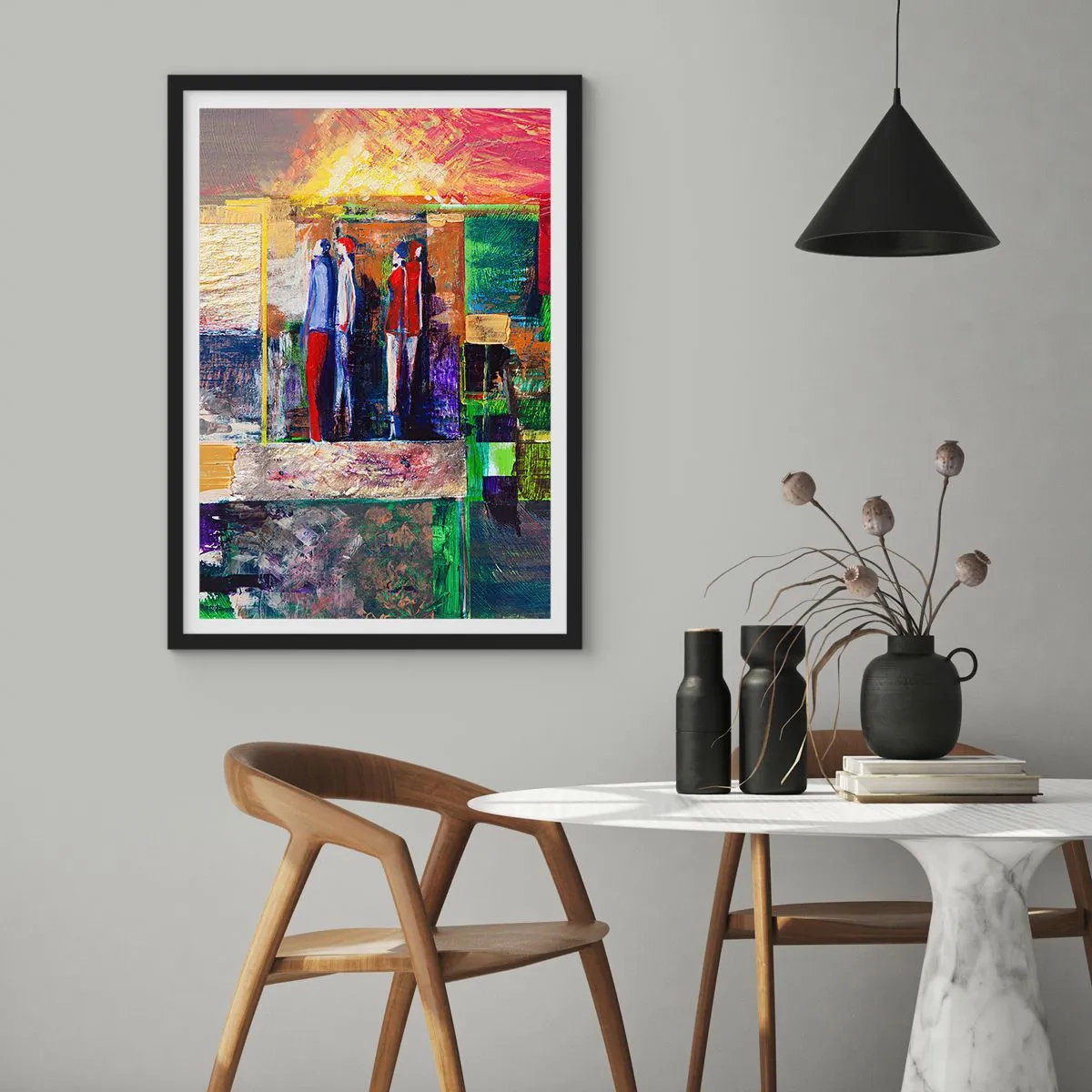 Plakát v černém rámu - Vztahy a emoce - 30x40 cm