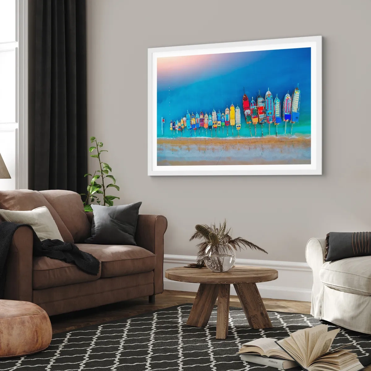 Plakát v bílém rámu - Z ptačí perspektivy - 50x40 cm