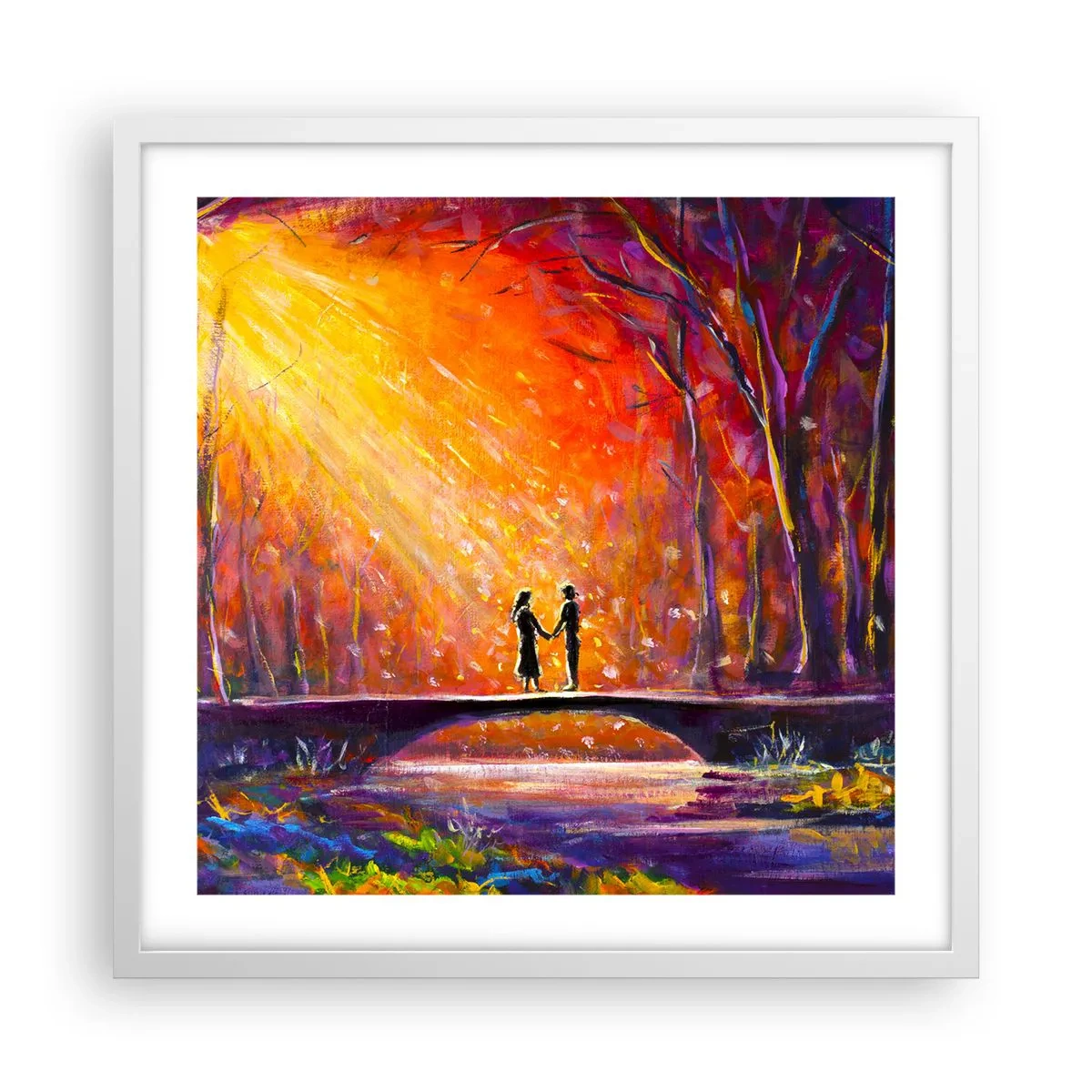 Plakát v bílém rámu - Nebe je taky miluje - 50x50 cm