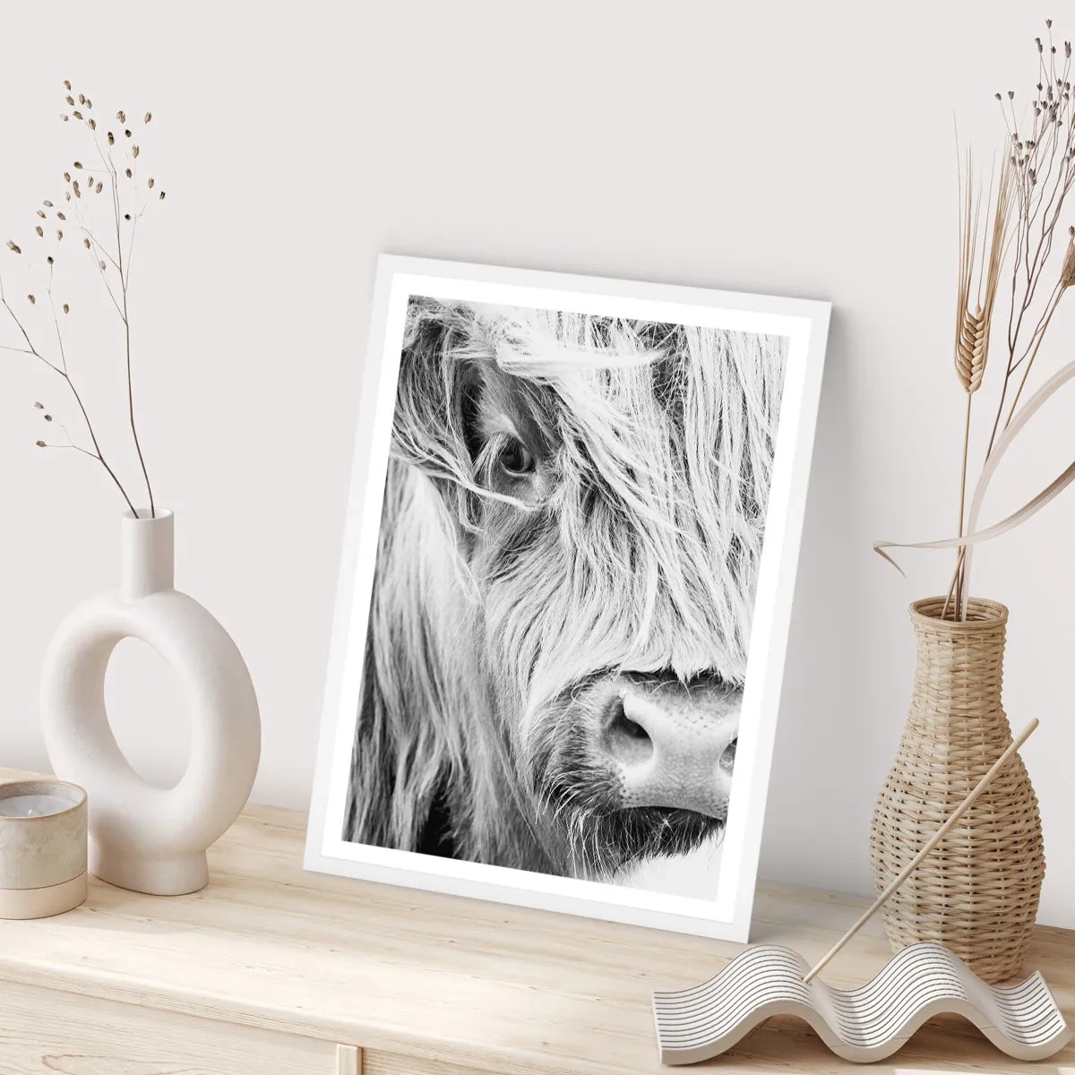 Plakát v bílém rámu - Skotská divokost - 30x40 cm