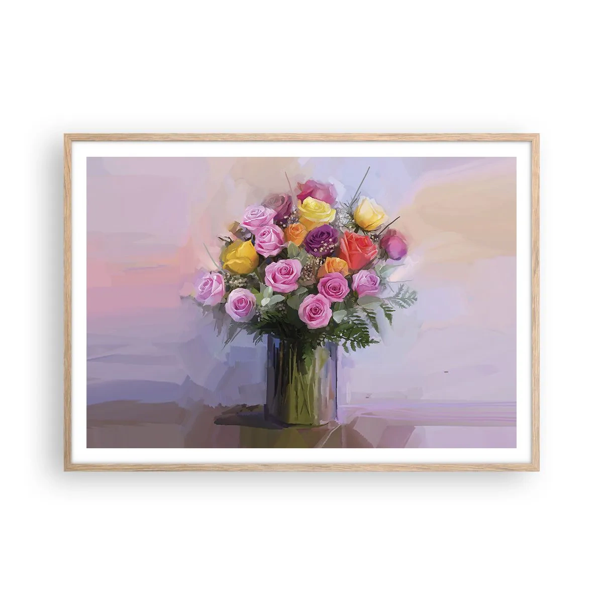Plakát v rámu světlý dub - Zachycená krása - 100x70 cm