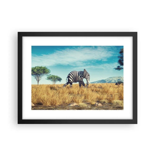 Plakát v černém rámu - Šedá už není v módě - 40x30 cm