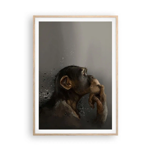 Plakát v rámu světlý dub - Určitě myslitel - 70x100 cm
