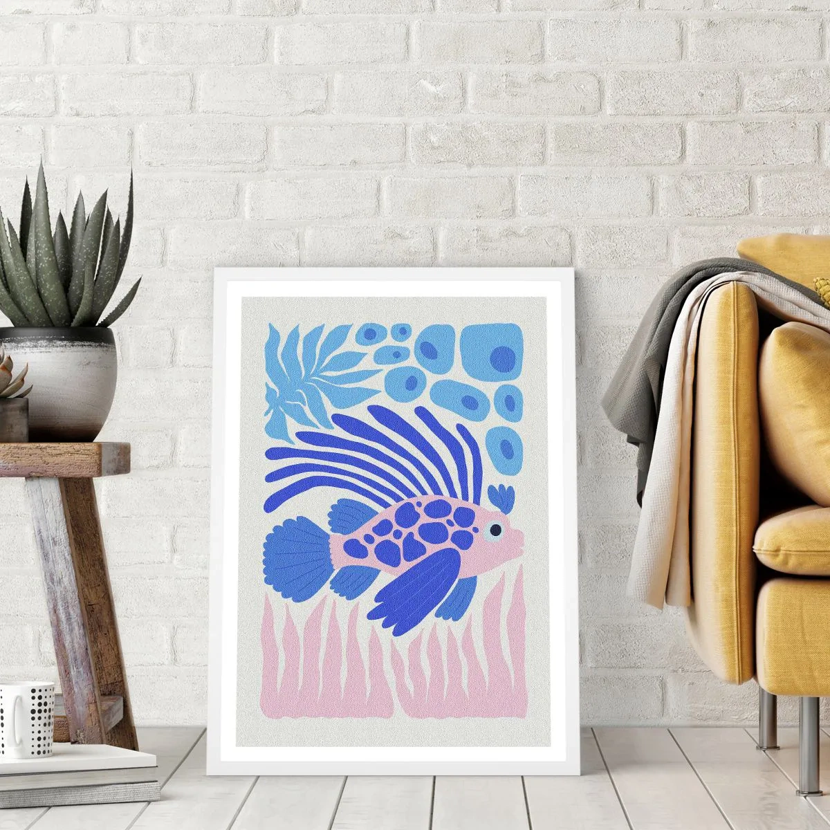 Plakát v bílém rámu - Ve svém živlu - 70x100 cm