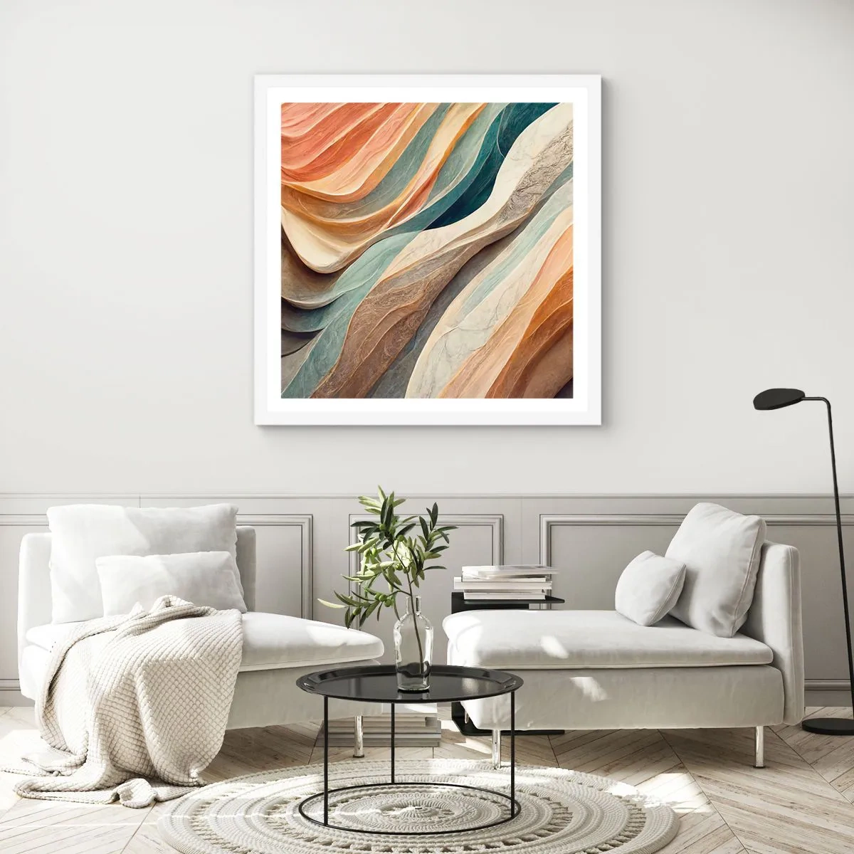 Plakát v bílém rámu - Okamžik před změnou - 40x40 cm