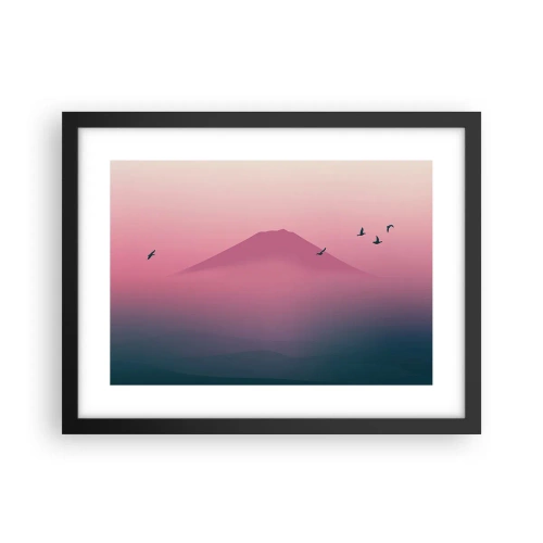 Plakát v černém rámu - Poutníci nad oblaky - 40x30 cm