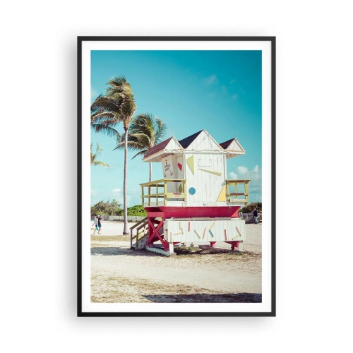 Plakát v černém rámu - Čeká tě krásný den - 70x100 cm